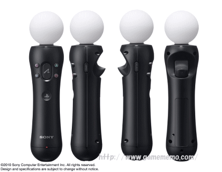 プレイステーションムーブ（PlayStation Move）　モーションコントローラー　正面・背面