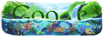 Googleのアースデイのロゴ Googleのアースデイのロゴ
